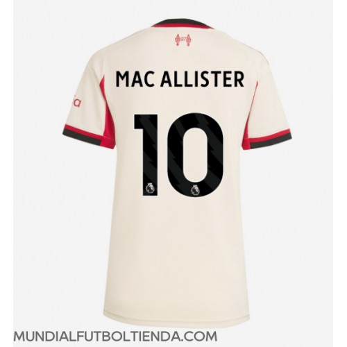 Camiseta Liverpool Alexis Mac Allister #10 Segunda Equipación Replica 2025-26 para mujer mangas cortas